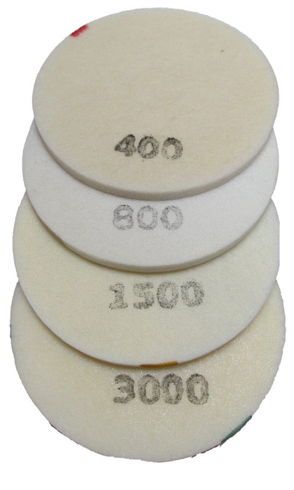 17in Diamond Floor Polishing Pads Diamond Floor Pads Abrasives World Set of 4