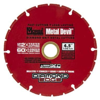 Morse 114mm Metal Devil Diamond Edge Cutting Disc ABRASIVES FOR INDUSTRY LIMITED - Abrasives world