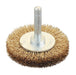 Radial Wire Brush Wheel Spindle Mounted: Brass Coated Steel Wire Brushes Abrasives World 