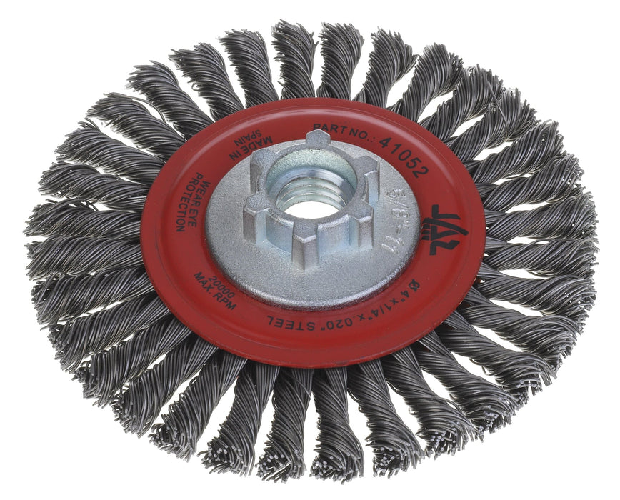 Pipe-Line Wire Brush Wheels - Steel Wire Brushes Abrasives World 150mm 