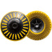 yellow M14 Bristle Bush Cup front and reverse view