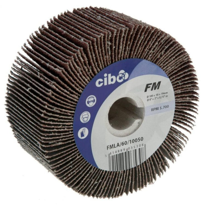 CIBO Cloth Flap Wheel Brushes with 19mm Keyway (FMLA) Flap Wheel Abrasives World 