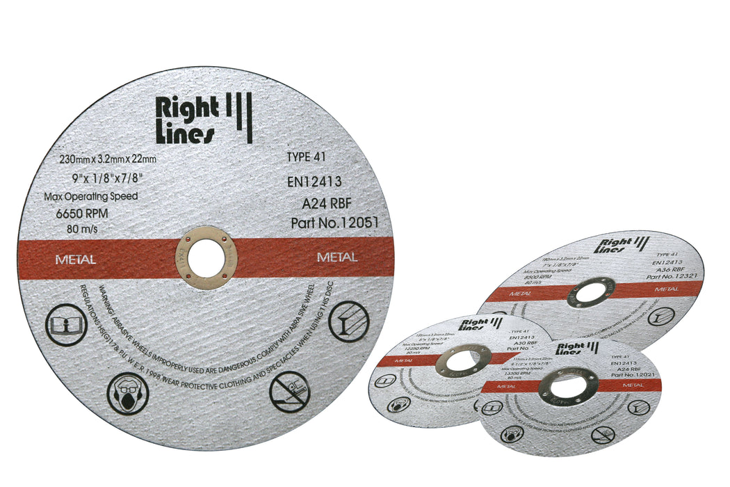 RIGHT LINES Metal Cutting Discs & Slitting Discs For Angle Grinders Stainless Steel Cutting Discss Abrasives World 