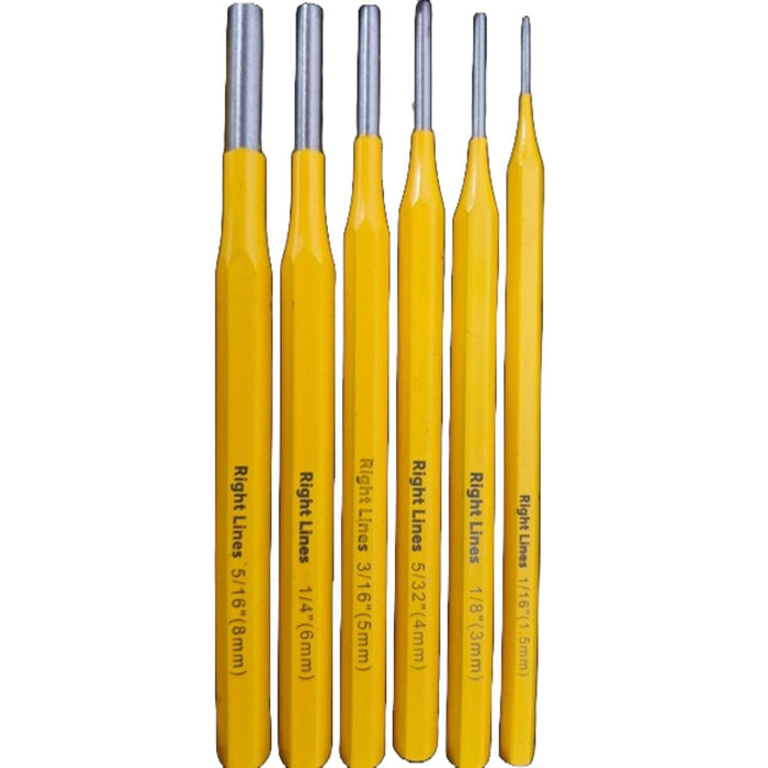 RIGHTLINES 6 pcs Pin Punch Set Pin Punches Abrasives world 