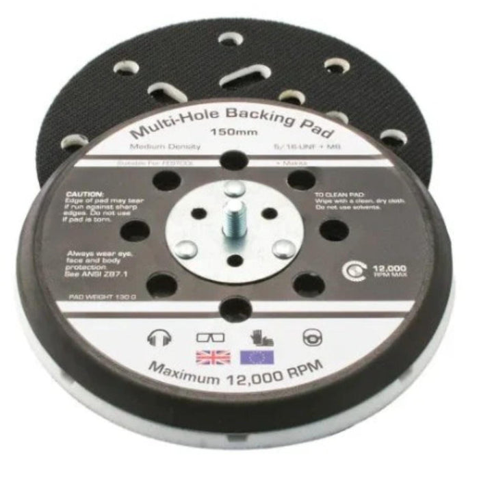 RIGHT LINES Backing Pads For DA Sanders Backing Pads ABRASIVES FOR INDUSTRY LIMITED - Abrasives world 150mm x 5/16" UNF + M8 Fitment 