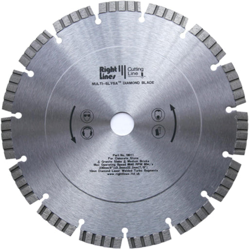 RIGHT LINES Multi-Slysa Diamond Discs to Slice a Multitude of Materials Diamond Multi-Slysa Blades Abrasives World 
