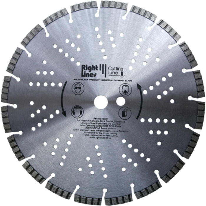 RIGHT LINES Multi Slysa Premium Diamond Cutting Discs For Hard Materials Diamond Multi-Slysa Blades Abrasives World 