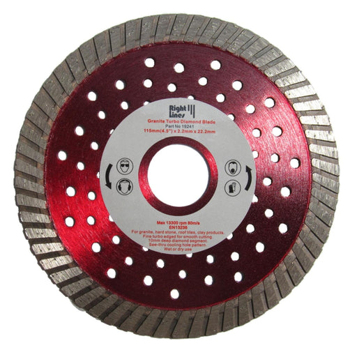 RIGHT LINES Turbo Smooth Cutting Diamond Discs For Granite, Roof Tiles & Bricks Diamond Cutting Blades Abrasives World 