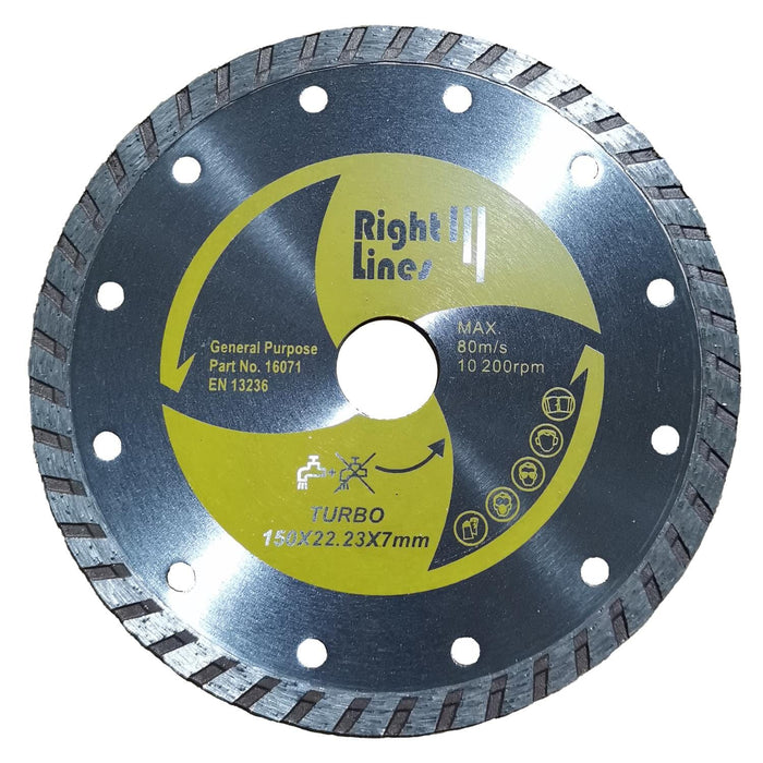 RIGHT LINES General Purpose Turbo Diamond Discs Diamond Blade General Purpose Abrasives World 