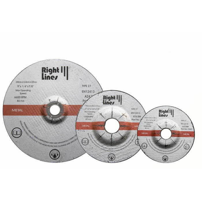 RIGHT LINES Metal Grinding Discs Grinding Discs Abrasives World 