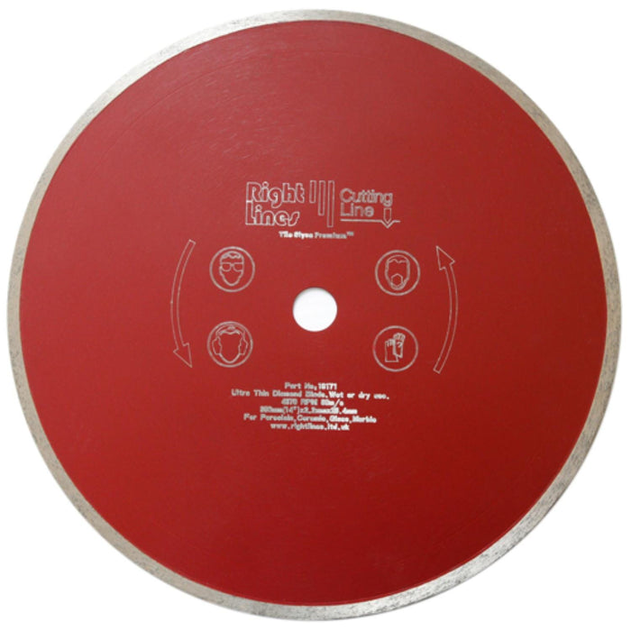 RIGHT LINES Thin Tile Slysa Premium Diamond Discs For Porcelain & Glass Tiles Diamond Blade Tile Slysa Abrasives World 