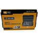 A 46-piece socket wrench set in its retail packaging, featuring a yellow and black box with the brand name 'RIGHT LINES' and product details.