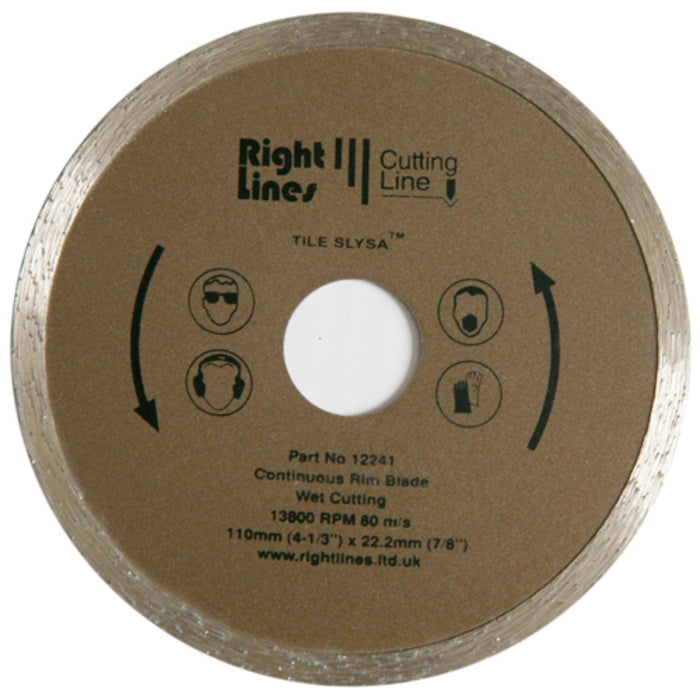 Right Lines Continuous Rim Diamond Discs – Ceramic & Quarry Tile Diamond Blade Tile Slysa Abrasives World 