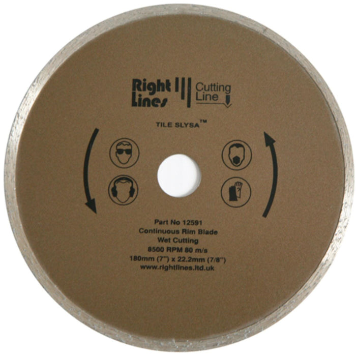 Right Lines Continuous Rim Diamond Discs – Ceramic & Quarry Tile Diamond Blade Tile Slysa Abrasives World 