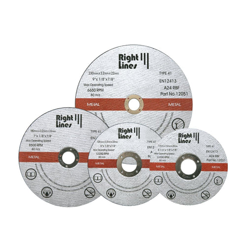 RIGHT LINES Metal Cutting Discs & Slitting Discs For Angle Grinders Stainless Steel Cutting Discss Abrasives World 