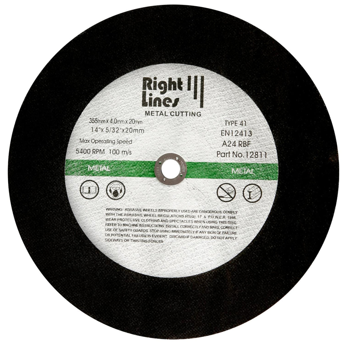 Mercer Industries 616050 Type 1 Double Reinforced Metal Cutting Cut-Off Wheel (25 Pack), 6" X 0.045" X 5/8 - View #3