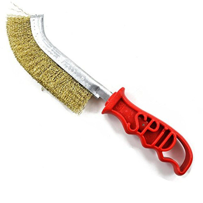SPID Hand Brush - Brass Coated Steel Wire Brushes Abrasives World 
