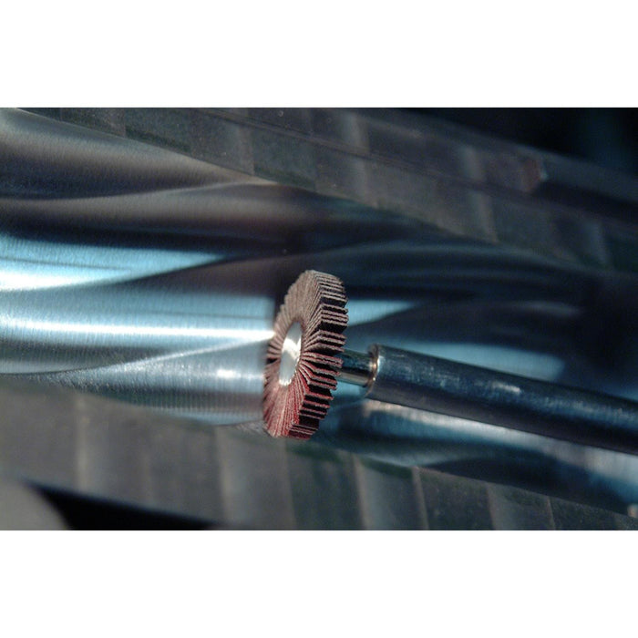 CIBO Abrasive Cloth Flap Wheels on a Spindle Flap Wheel Abrasives World 