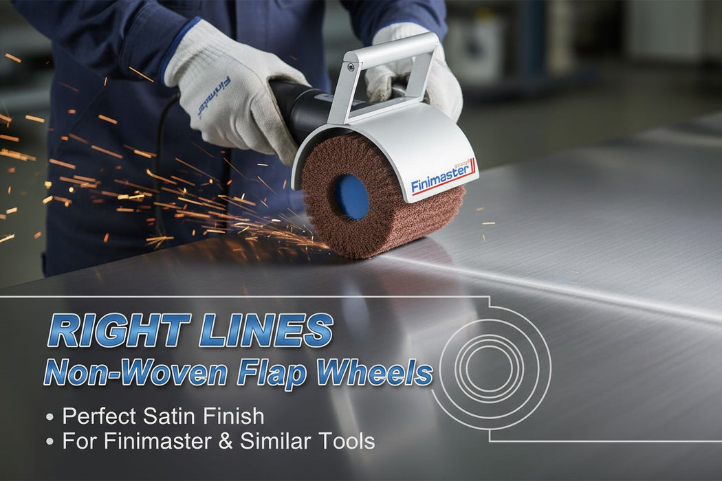 Right Lines Fast Grinder Flap Wheel Non-woven - M14 fixing Abrasives world 